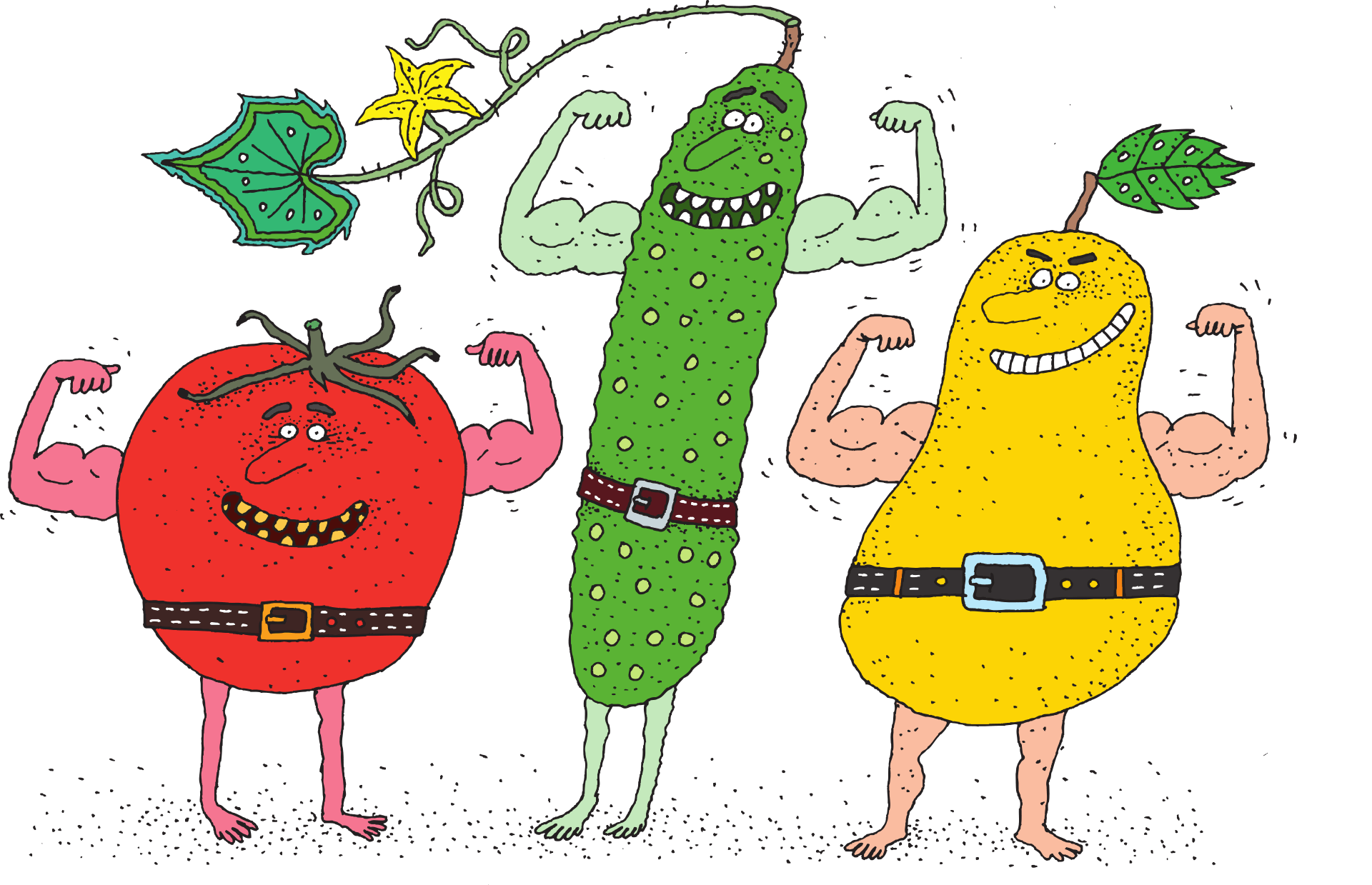 Смешные овощи в виде людей